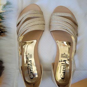 Gold sandals